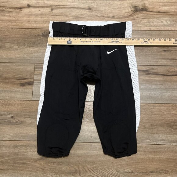 Nike Alpha Elite Football Pant SZ Large Black White Integrated Belt DV3976-012 - Picture 2 of 9